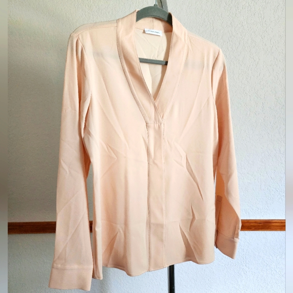 Calvin Klein soft pink blouse